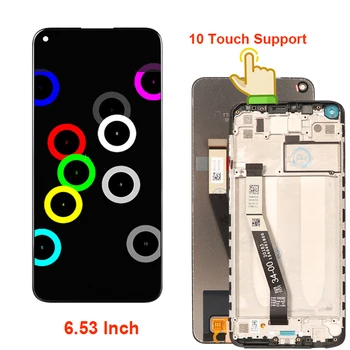 Raugee Pradinio Ekrano Xiaomi Redmi 9 Pastaba LCD Ekranas 10 Jutiklinio Ekrano skaitmeninis keitiklis Pakeisti Už Redmi Note9 9 Pasaulinė Versija