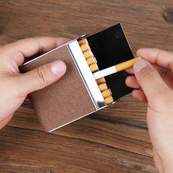 Cigarečių Atveju Nerūdijančio Plieno Cigarečių Dėžutė Kišenėje Ir Cigarų Laikymo Konteineris Tabako Turėtojas Rūkymo Reikmenys Prietaisai Vyrams