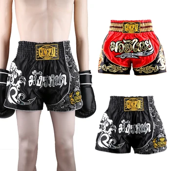 Nemokamas pristatymas Vyrų bokso spausdinimo modelio Šortai, kelnės Kick Bokso Muay Tajų Karaliaus MMA Kelnes tailando bokso suaugusiųjų Kampas šortai