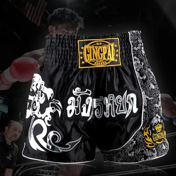 Nemokamas pristatymas Vyrų bokso spausdinimo modelio Šortai, kelnės Kick Bokso Muay Tajų Karaliaus MMA Kelnes tailando bokso suaugusiųjų Kampas šortai
