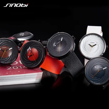 SINOBI Vyrų Moterų Japonija Judėjimo Laikrodžiai Smart Spiralės Laikrodis Odos Kvarco Unikalus Unisex Kūrybos Sporto Laikrodžiai reloj