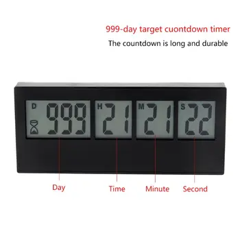 999 Dienų Atgalinės atskaitos Laikrodis LCD Skaitmeninis Ekranas, Virtuvės Laikmatis Įvykio Priminimą apie Vestuvių Pensijų Lab Virimo Virtuvė Laistymo