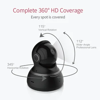YI Dome Kameros 1080P Pan/Tilt/Zoom Belaidžių IP Apsaugos Stebėjimo Sistemos Pilnas 360 Laipsnių Aprėpties Naktinio Matymo
