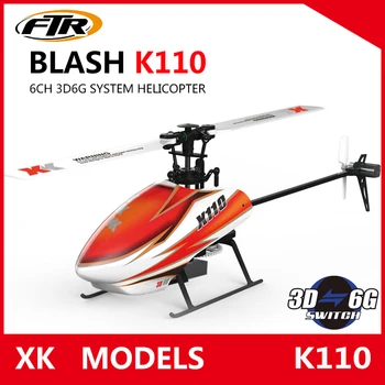 XK K110 6CH Brushless 3D-6G Sistemą, RC Sraigtasparnis RTF su FUTABA S-FHSS