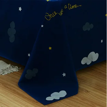 3/4Pcs Naujas stilius Žvaigždėtas dangus Tamsiai Mėlynas Patalynės komplektai Užvalkalas star Balti debesys Antklode Padengti Nustatyti fullTwin Karalienė king Size