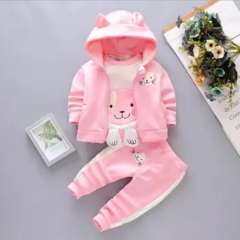 BibiCola baby girl drabužių rinkiniai vaikams mergina pavasarį, rudenį sekti pavyzdžiu bebe merginos cute drabužiai tiktų childern mergina medvilnės kostiumas 3pcs
