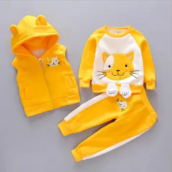 BibiCola baby girl drabužių rinkiniai vaikams mergina pavasarį, rudenį sekti pavyzdžiu bebe merginos cute drabužiai tiktų childern mergina medvilnės kostiumas 3pcs
