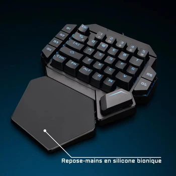 Mechaninė Laidinio Žaidimų Mini Klaviatūra Viena Ranka RGB 35 Klavišus Žaidimas Pramogų Reikmenys PC PS4 Xbox