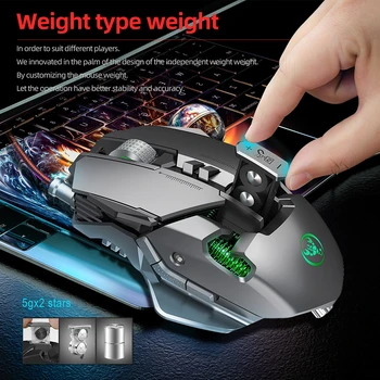 SeenDa 6400DPI Profesinės Žaidimų Pelės RGB Programavimo Pelės Mygtuką 7 Laidinio USB Mechaninė Žaidimas Pelės Lol Valgyti Vištienos PC