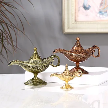 Aladdin Namų Dekoro Smilkalai Degiklių Antikos Stiliaus Pasakos Magija Lempos Arbatos Puodą Genie Lempos Vintage Retro Žaislai Vaikams Dovanos