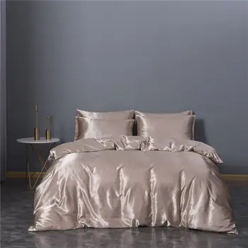 JAV Twin Karalienė, Karalius Patalynės komplektas Prabangių Lova nustatyti šalikas patalynės komplektai su lova padengti užvalkalai Namų Vasaros šilko Imitacijos