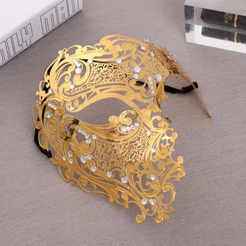 Prabangus Aukso Kalnų Krištolas Venecijos Metalo Pjovimas Lazeriu Vestuvių Maskuotis Kaukė Šokių Cosplay Kostiumas Šalis Kaukė