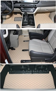 Aukščiausios kokybės! Custom specialių automobilių kilimėliai + bagažo skyriaus kilimėlis KIA Sedona 7 8 sėdimos vietos 2019 vandeniui automobilių kilimų Sedona 2018-