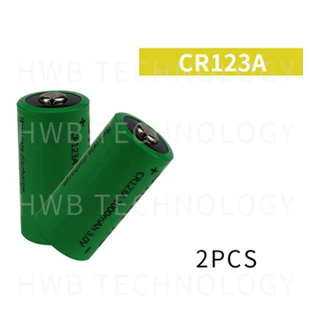 2vnt 16340 1000mah 3v cr123a 16340 įkrovimo baterija (akumuliatorius 3.0 v rcr123a 16340 ličio baterijos