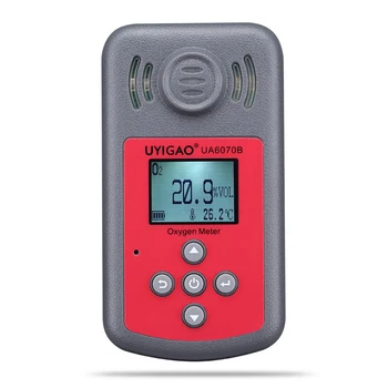UYIGAO UA6070B Skaitmeninis Deguonis Detektorius Nešiojamas Dujų Analizatorius Stebėti Mini Dujų Nuotėkio Detektorius O2 Testeris 0-25%