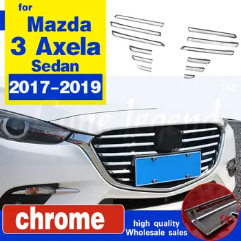 Priekinių grotelių apdaila lane legenda atveju Mazda 3 Axela-2019 ABS chrome 
