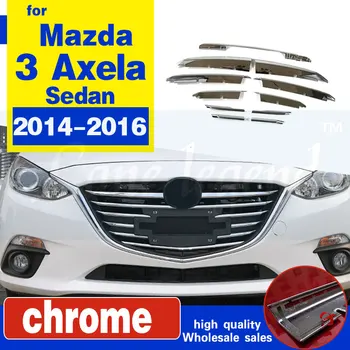 Priekinių grotelių apdaila lane legenda atveju Mazda 3 Axela-2019 ABS chrome 
