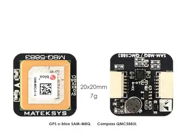 Matek Sistemų M8Q-5883 GPS & QMC5883L Su Kompaso Modulis, Skirtas FPV Lenktynių Drone Ilgo Nuotolio