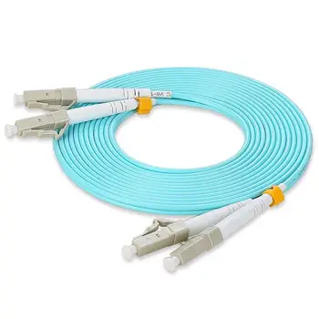 10VNT OM3 LC-LC UPC Multimode Dvipusis 2.0 mm arba 3.0 MM Fiber Optic Patch Cord, LC-LC fiber optic patch kabelis