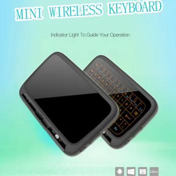 H18+ 2.4 GHz Trijų Lygių Apšvietimas Oro Pelės Visą Touchpad Versija Įkraunamos Belaidės Klaviatūros Aptakaus Dizaino Klaviatūra