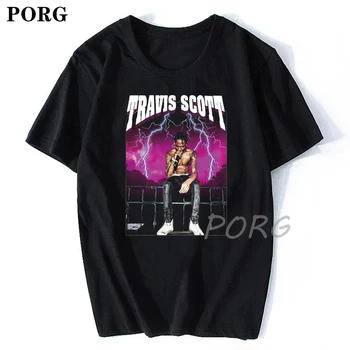 2020 Mados Reperis Black Marškinėliai Travis Scott Hot Padažas Marškinėlius Vyrams, Atsitiktinis Medvilnės Vasaros Hip-Hop Topai Marškinėliai Vyras