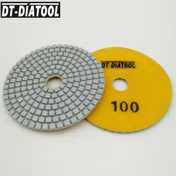 DT-DIATOOL 10pieces/set Diamond White Dervos Obligacijų Šlifavimo Diskai, Deimantiniai Šlapias Poliravimo Šluostės 4