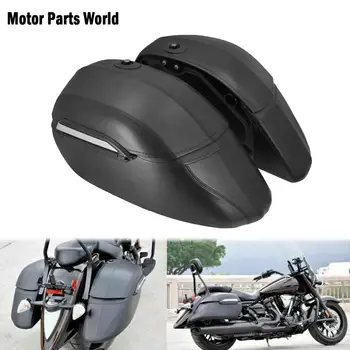 Universalus Klasikinis Motociklas Sunku Krepšiai Įrankinės, & Sunkiųjų Montavimo Juodos Spalvos Kawasaki Honda, Skirtas Harley Softail Touring
