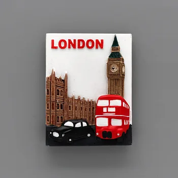 Britų Anglija Turistų Suvenyrų Šaldytuvas su 3D šaldytuvas magnetinis lipdukas Anglijoje Londono autobusų big benas londone karys, suvenyras, dovanos