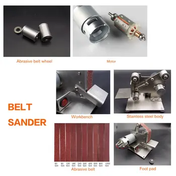 Daugiafunkcinis Malūnėlis Mini Electric Belt Sander Poliravimo, Šlifavimo Mašinos, Pjovimo Briaunos Drožtukas Diržo Šlifuoklis Šlifavimo Pardavimas