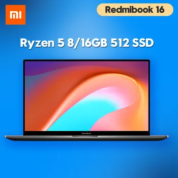 Originalus Xiaomi RedmiBook Nešiojamas 16.1 colių AMD Ryzen5 4500U 8GB/16 GB RAM 512 GB SATA SSD sRGB Storis Windows 10 Sąsiuvinis