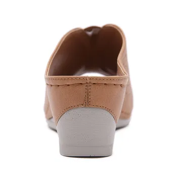 BEYARNENew Retro Atsitiktinis batai sandalai moterims žuvies burną, platformos, aukštakulniai sandalai pleištai siuvimo siūlus slippersL024