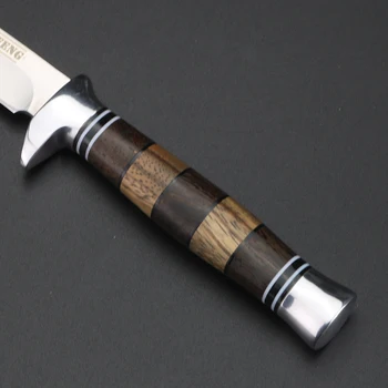 Lauko fiksuotu peilis aukštos kokybės 8CR18MOV plieno medžioklės peilis kempingas išgyvenimo peilis savigynai tiesus peilis