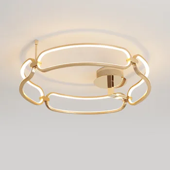 Šiuolaikinės Aukso LED Lubų Šviesos Apvalus Žiedas Lubų Montuojamas Lempos Aliuminio Modernios Led lubų šviesos gyvenimo kambario, miegamasis