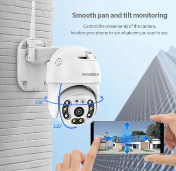 INQMEGA TUYA PTZ Ip Kamera, Wi-fi, VAIZDO Stebėjimo Lauko 1080P 3MP Belaidžio Saugumo Kamerų Vaizdo Auto Stebėjimo Kameros apšvietimas