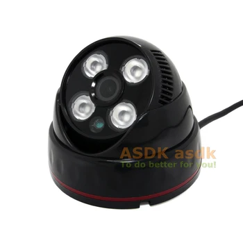 CCTV 4 Matricos LED IR 700TVL Dome Sony Effio-E CCD / CMOS Kamera, Naktinio Matymo Saugumo Juoda Patalpų Kamera
