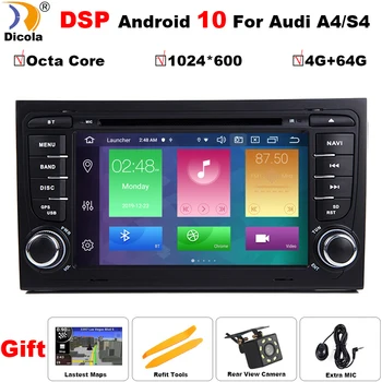 PX5 4+64G Android 10.0 DSP 2 din Automobilio Radijo Multimedia Vaizdo Grotuvas Audi A4 B6 S4 RS4 B7 SEAT Exeo Navigacijos GPS 2din DVD