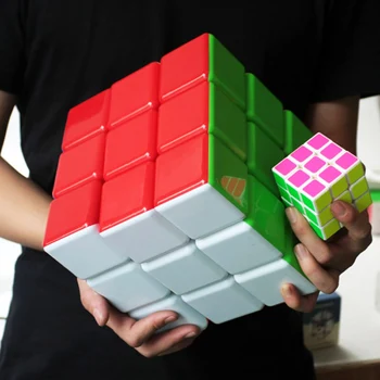 QiYi Qimeng Plius 90 MM Greitis Kubo 18cm 18 cm Gan 30 MM keychain Moyu 2020 RS3M Įspūdį Magic Cube Lipdukai lipdukas kūdikių žaislai vaikams