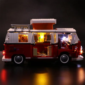 Šviesos Nustatyti Kūrėjas Volkswagen T1 Camper Van Led Apšvietimo komplektas 10220 Blokai Modelis (neįeina Lego Rinkinys)