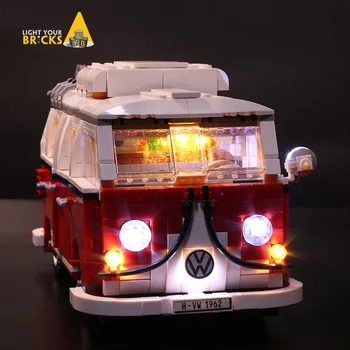 Šviesos Nustatyti Kūrėjas Volkswagen T1 Camper Van Led Apšvietimo komplektas 10220 Blokai Modelis (neįeina Lego Rinkinys)