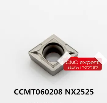 CCMT060202 NX2525/CCMT060204 NX2525/CCMT060208 NX2525. pjovimo ašmenys, Tinka SCLCR SCBCR SCKCR SCMCN Serijos Tekinimo Įrankis