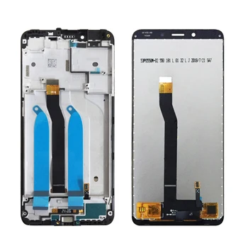 Juoda/balta xiaomi Redmi 6A/6 LCD Jutiklinis Ekranas skaitmeninis keitiklis Skirtas Xiaomi Redmi6/6A LCD Ekranas Jutiklinis Ekranas su karkasu