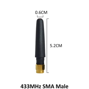 2vnt daug 433MHz Antenos 2.5 dbi SMA Male Jungtis 433 mhz antena vandeniui kryptinės antenos + 21cm RP-SMA/u.FL Galiuku Laidu