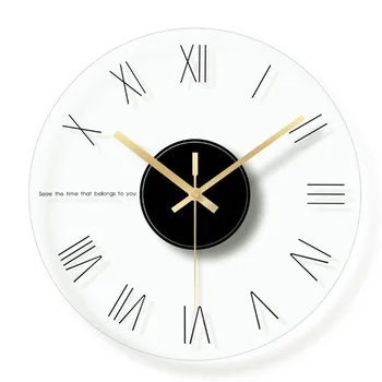 Šiaurės Sieninis Laikrodis Minimalistinės Mados Skaidraus Stiklo Laikrodis Kūrybos Apskritas Laikrodis Sienų Papuošimai Kambarį 60w120