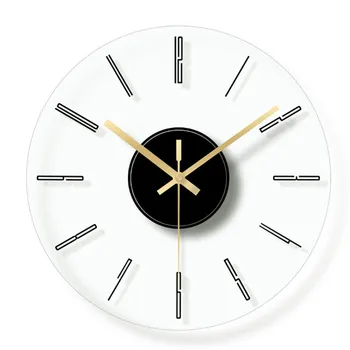 Šiaurės Sieninis Laikrodis Minimalistinės Mados Skaidraus Stiklo Laikrodis Kūrybos Apskritas Laikrodis Sienų Papuošimai Kambarį 60w120