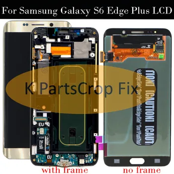 Samsung Galaxy S6 Krašto Plius LCD G928 G928F Ekranas Touch Screen Asamblėjos Pakeisti 5.7