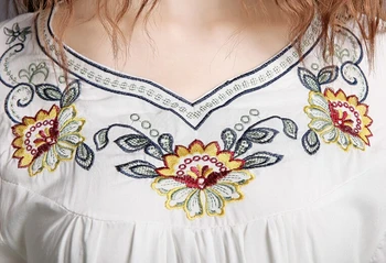 Nauja vasaros motinystės Gėlių Siuvinėjimas Prarasti Palaidinė Marškinėliai Drugelis Rankovėmis Palaidinė Medvilnės Viršuje Vestidos Suknelė nėščioms Moterims