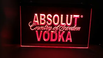 B14 Absolut Vodka Šalies Švedijos Alaus LED Neon Baras Ženklas