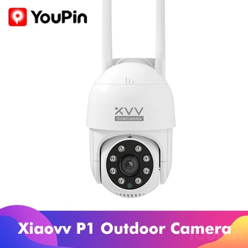 YouPin Xiaovv P1 Lauko Kamera 1080P 270 PTZ Pasukti Wifi, Webcam Humanoidų Aptikti Vandeniui Saugumo Camers Dirbti Mi Home App