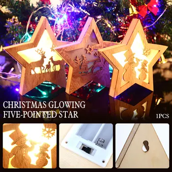 Kalėdų Mediniai Star Kūrybos LED Žibintai, Restoranas Spindinčią Kalėdų Žvaigždę, Kūrybos LED Žibintai, Viešbutis