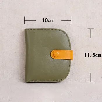 AETOO Moterų oda trumpas piniginės, mygtukas-iki mini rankinės, odos retro piniginės